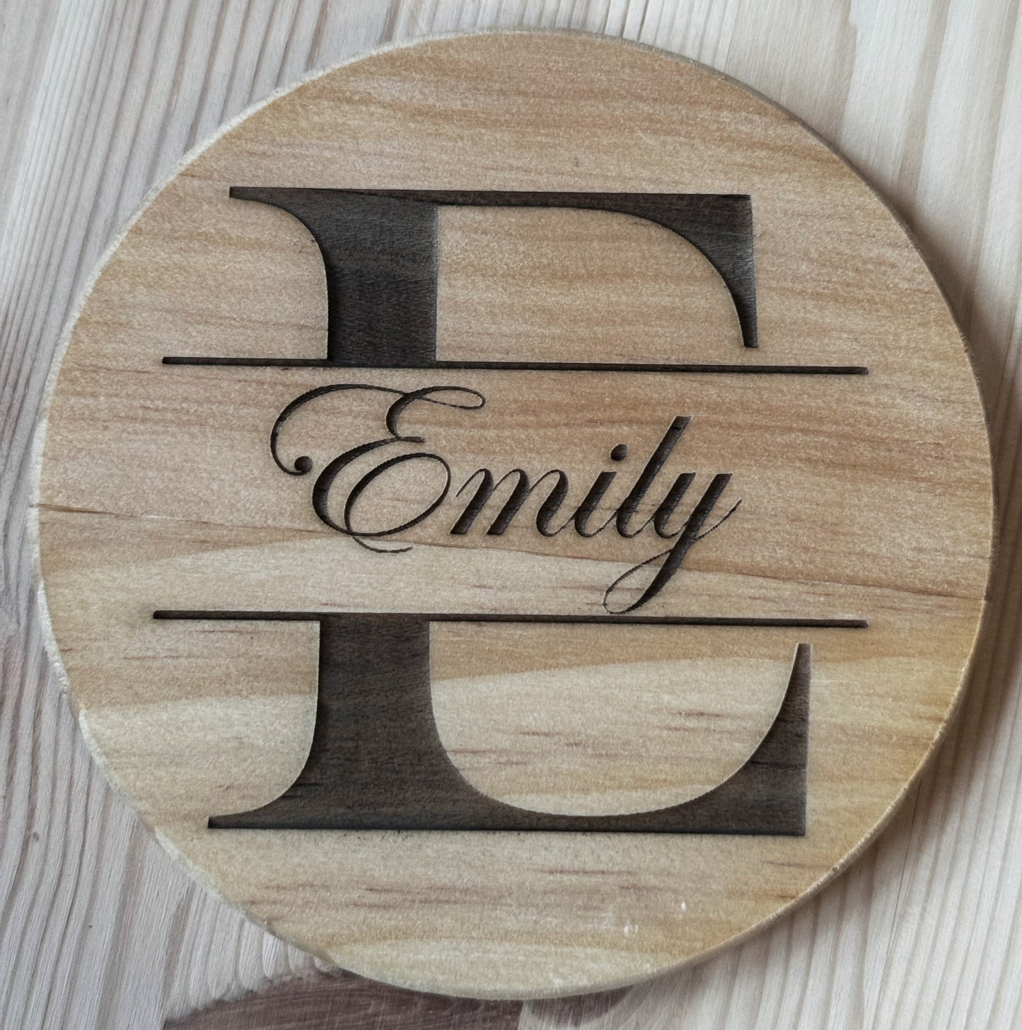 Wooden Personalised Coaster (name)