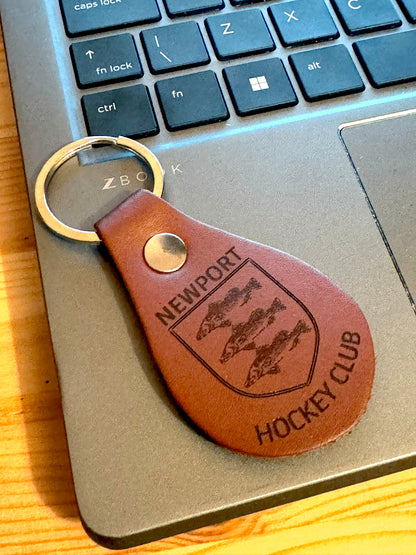 Custom Engraved Leather Key Ring for Corporate Branding & Promotional Gifts